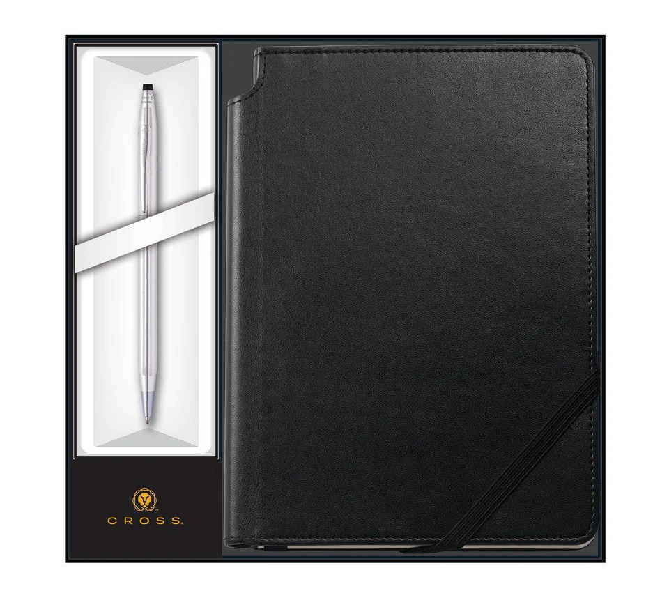 Classic Century® Lustrous Chrome Ballpoint with Classic Black Journal Gift Set - Image 3