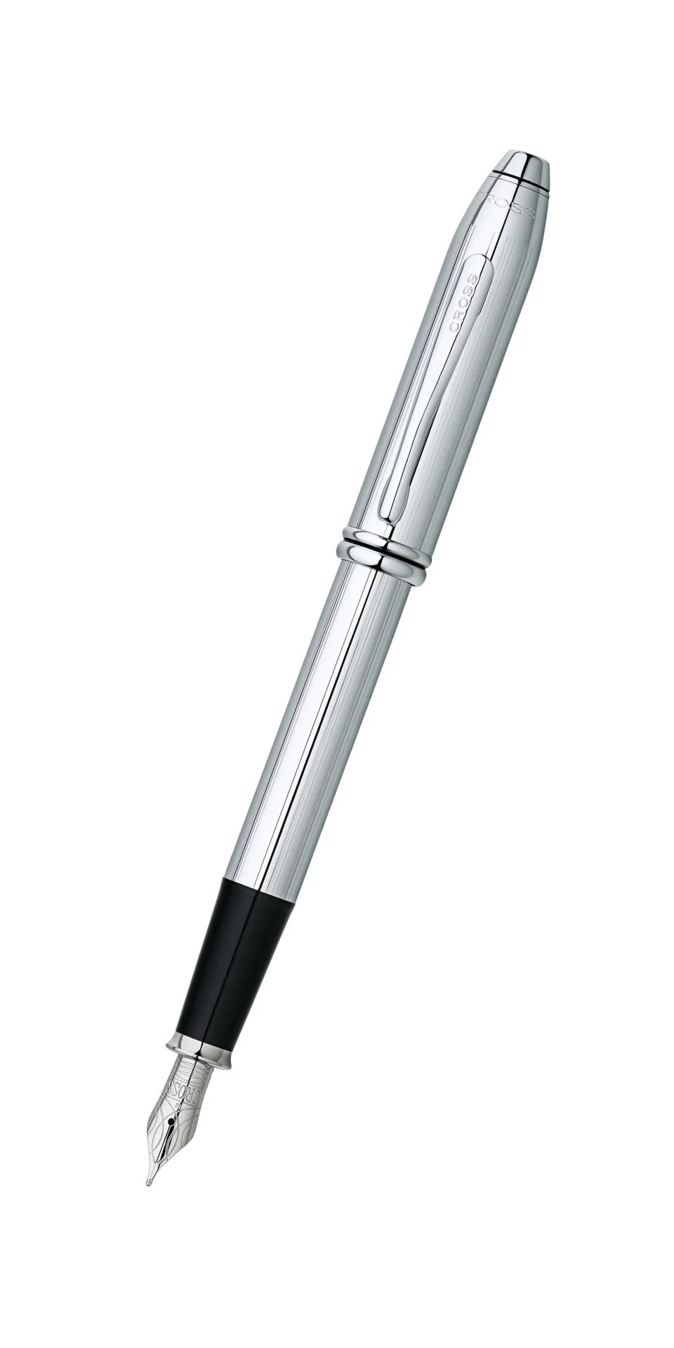 Townsend® Lustrous Chrome Stainless-Steel Fine Nib Fountain Pen - Image 5