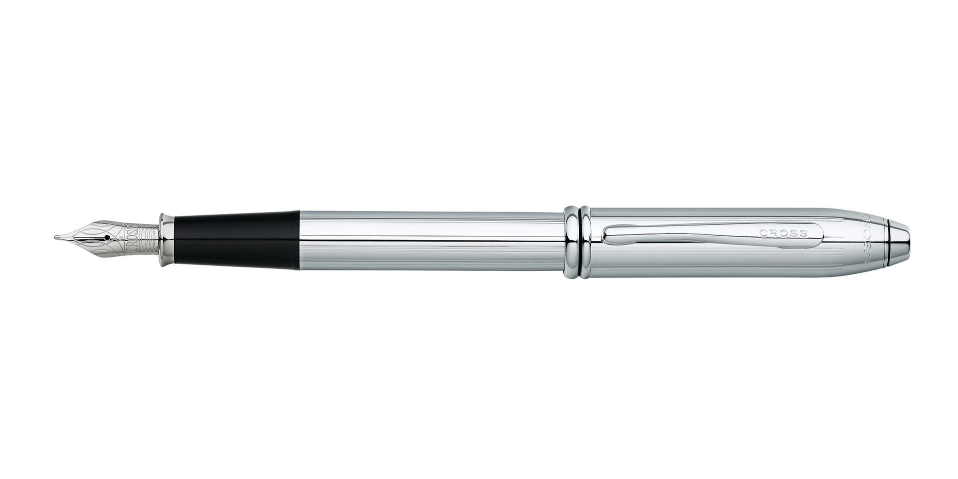 Townsend® Lustrous Chrome Stainless-Steel Medium Nib Fountain Pen - Image 3