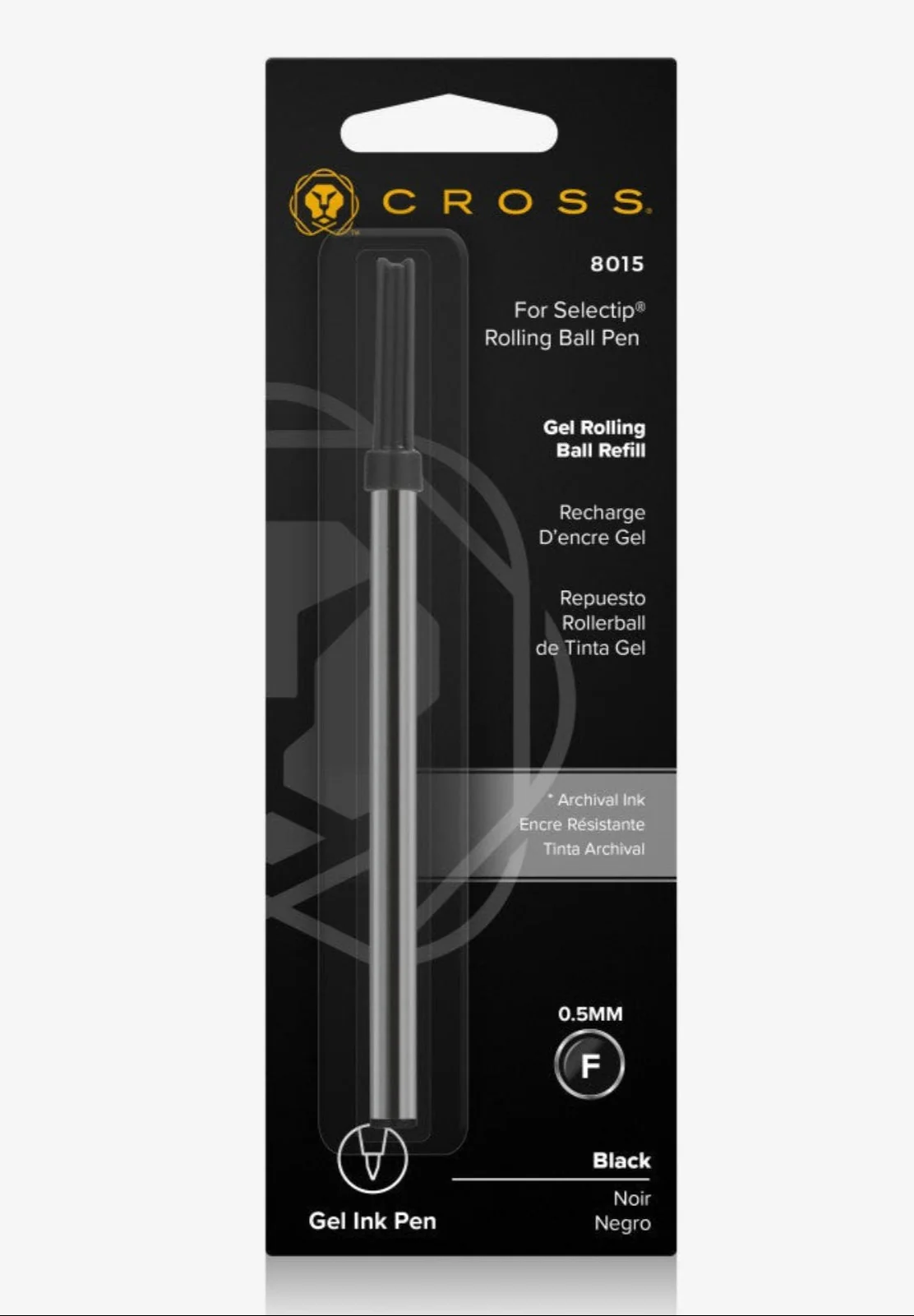 Selectip® Fine Gel Rollerball Refill - Black - Single Pack (0.5MM) - Image 2