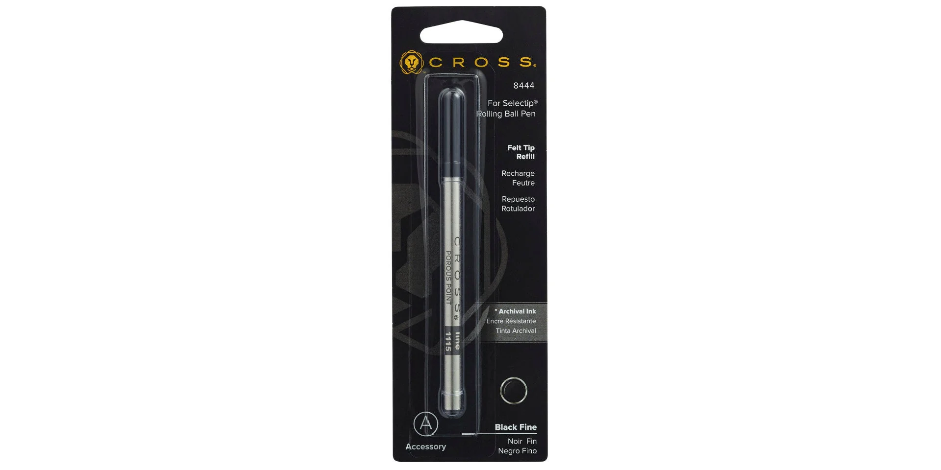 Porous-Point (Felt-Tip) Refill for Selectip® Pens - Black - Fine - Image 2