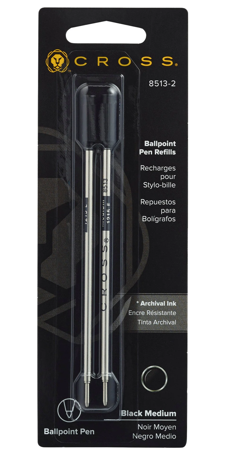 Ballpoint Pen Refill - Black - Medium - Dual Pack - Image 3