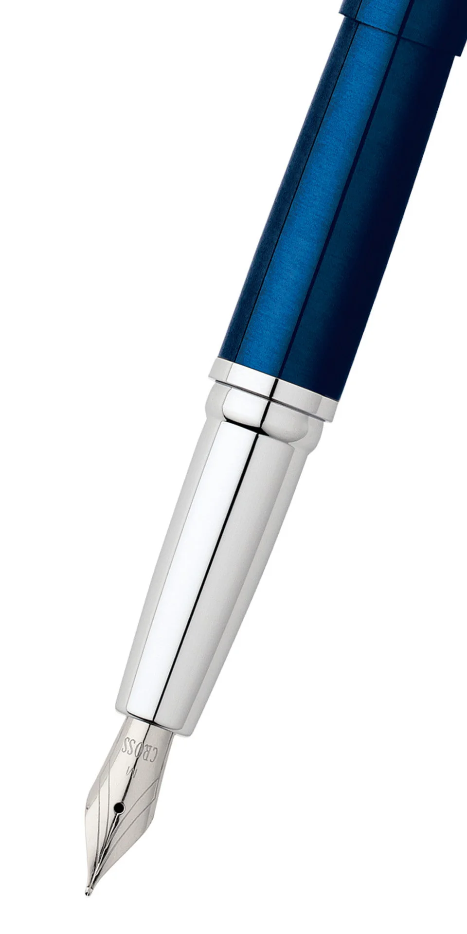 ATX® Translucent Blue Lacquer Stainless Steel Medium Nib Fountain Pen - Image 2