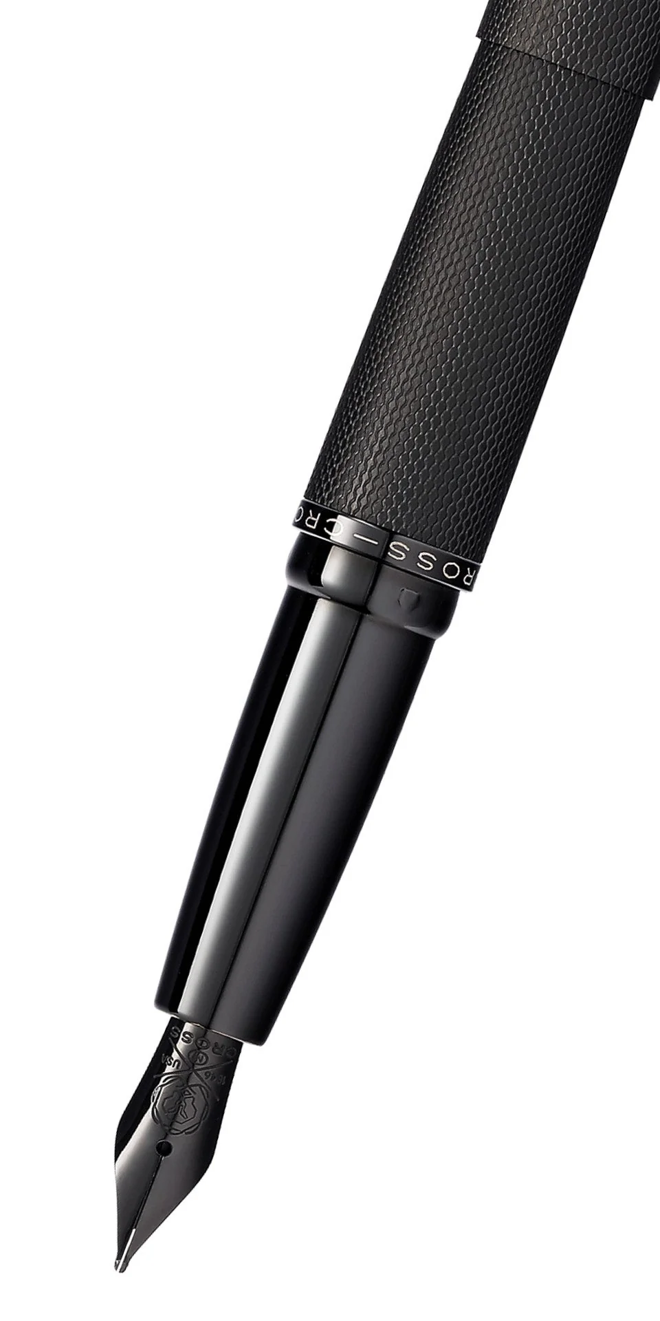 ATX® Brushed Black Stainless Steel Medium Nib Fountain Pen - Image 2