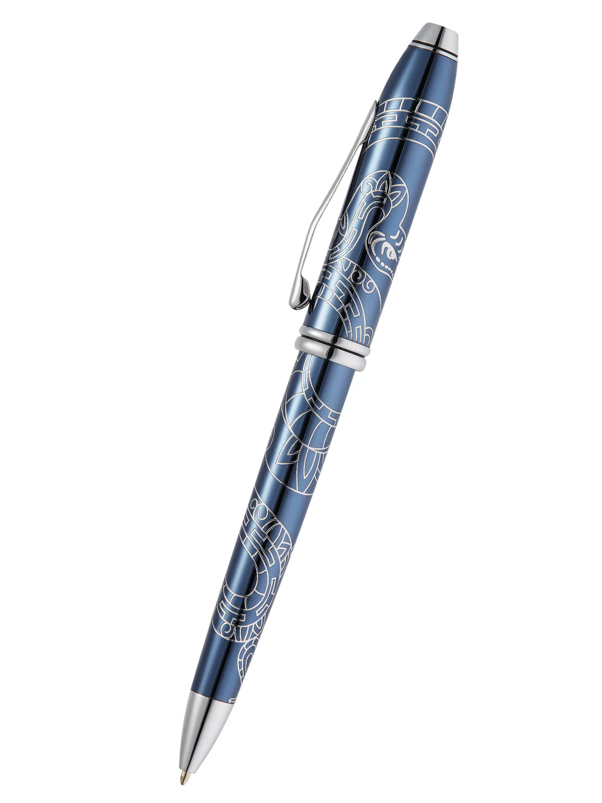 Townsend® Zodiac Year of the Snake Blue Lacquer Ballpoint Pen - Image 3