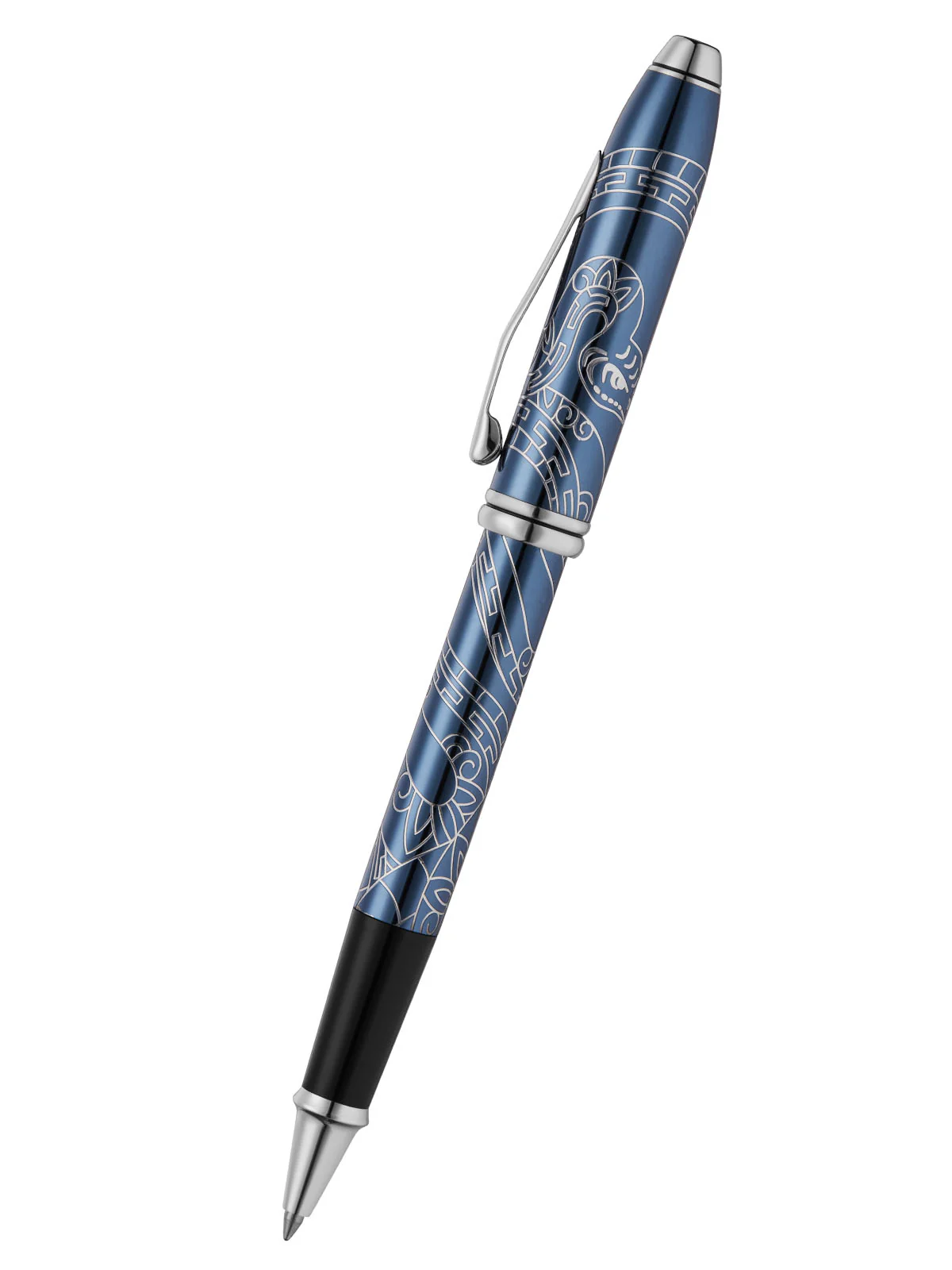 Townsend® Zodiac Year of the Snake Blue Lacquer Rollerball Pen - Image 3