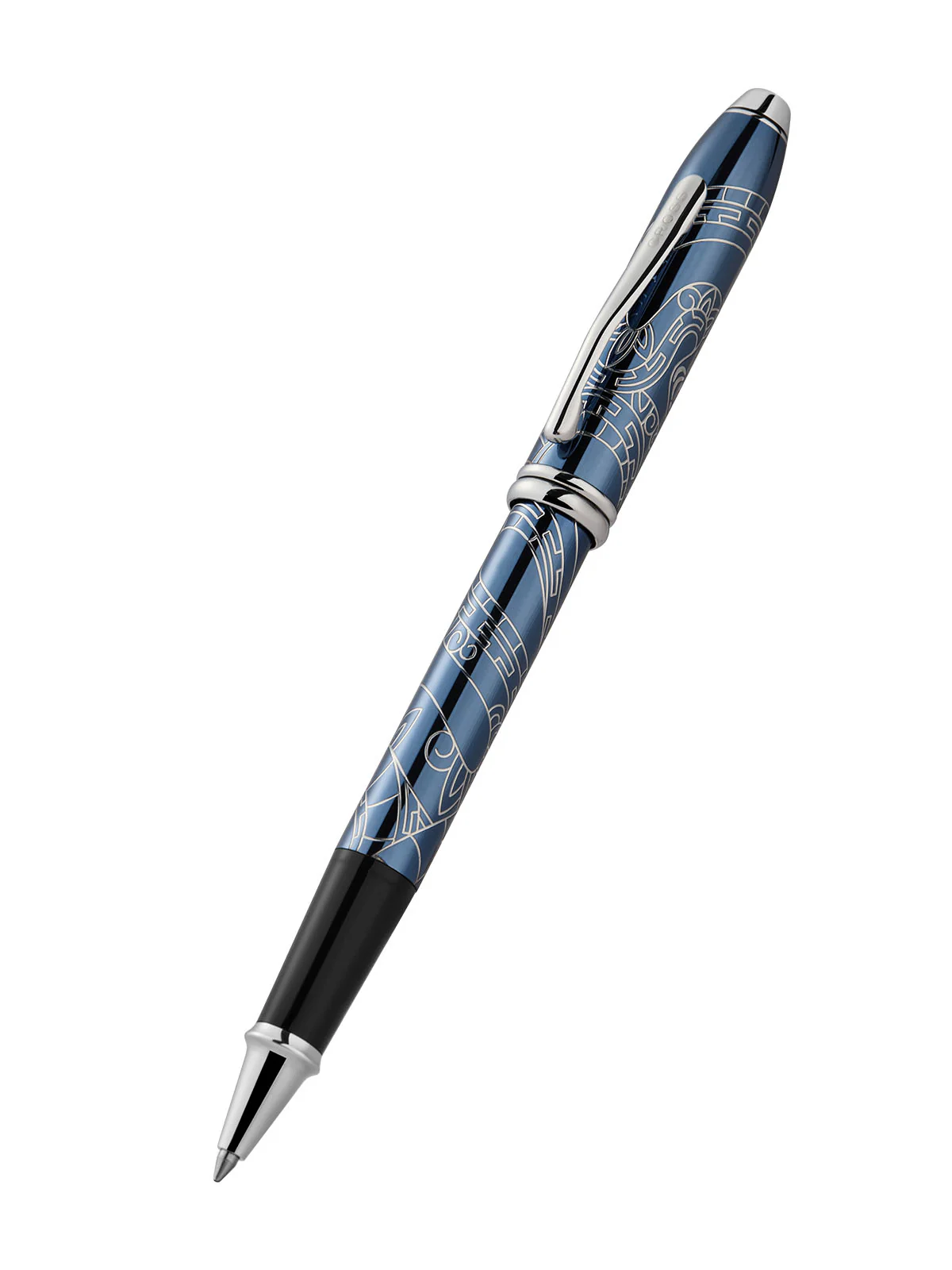 Townsend® Zodiac Year of the Snake Blue Lacquer Rollerball Pen - Image 4