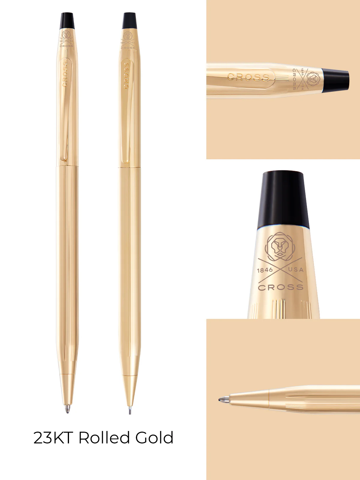 Classic Century® 23KT Gold Plated Pen and Pencil Set - Image 3