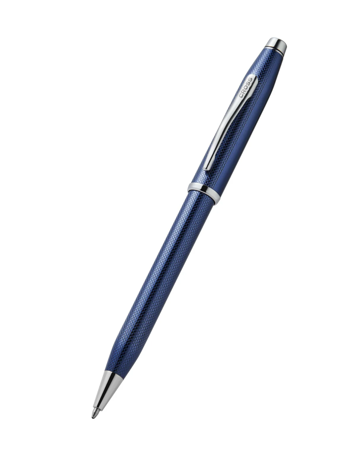 Century® II Polished Translucent Cobalt Blue Engraved Diamond Pattern Ballpoint Pen - Image 6