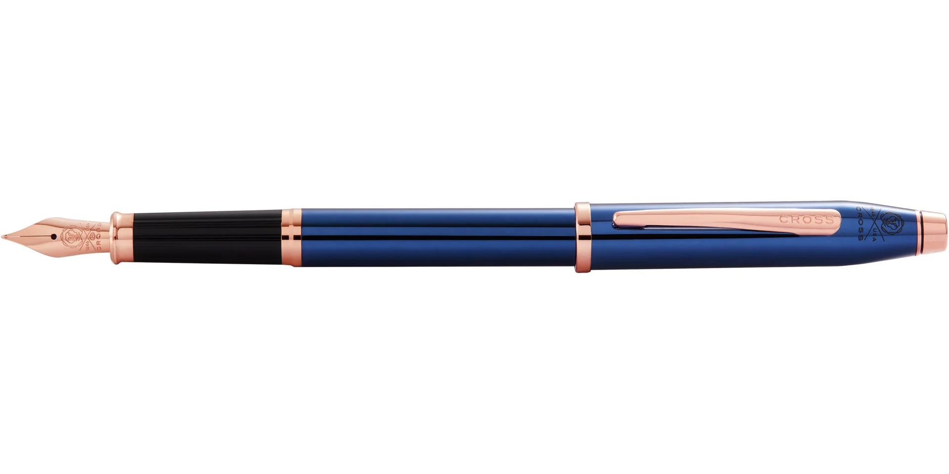 Century® II Translucent Cobalt Blue Lacquer Fine Nib Fountain Pen - Image 3