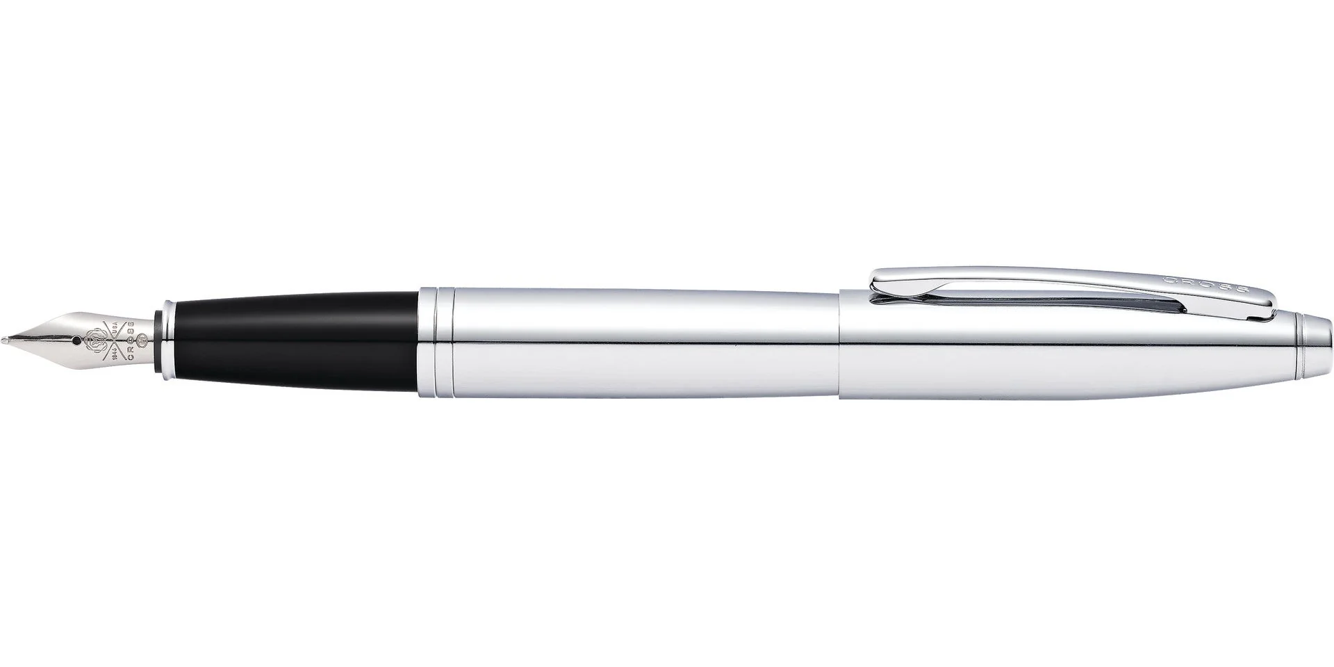 Calais™ Polished Chrome Stainless Steel Medium Nib Fountain Pen - Image 4
