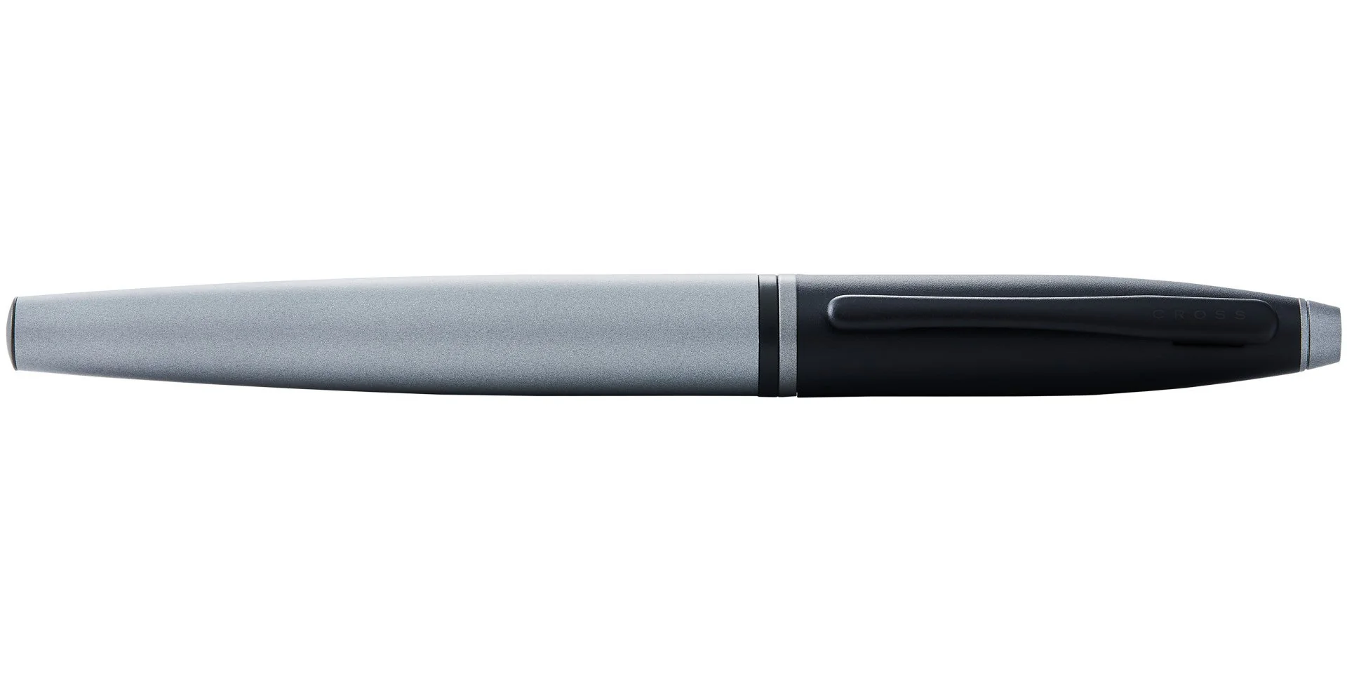 Calais™ Matte Gray and Black Lacquer Stainless Steel Fine Nib Fountain Pen - Image 5