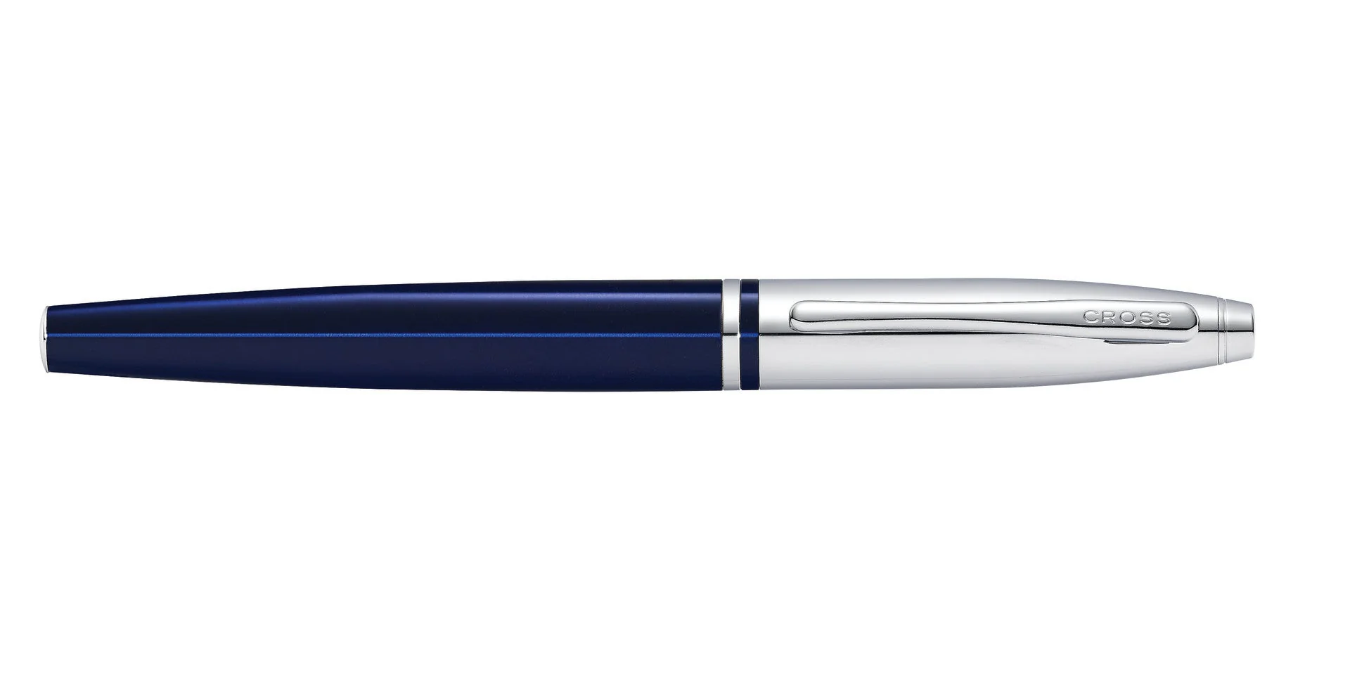 Calais™ Chrome & Blue Lacquer Stainless Steel Medium Nib Fountain Pen - Image 6
