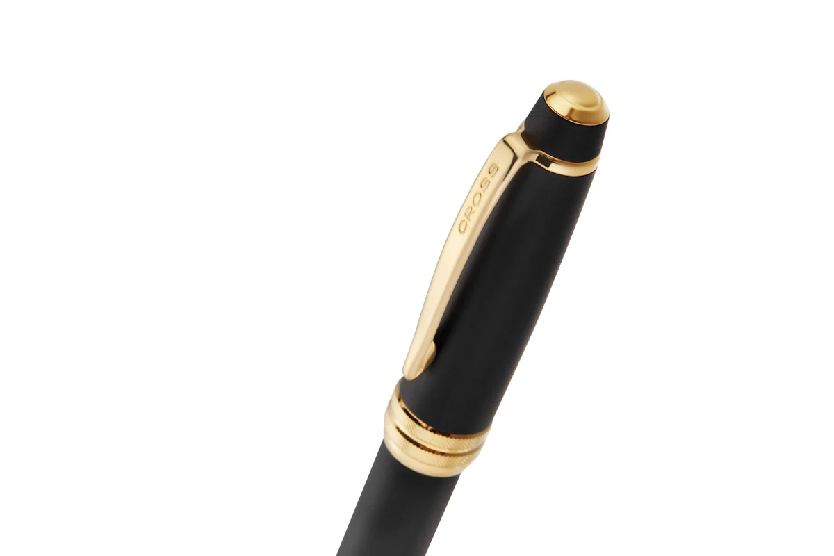 Bailey™ Matte Black Lacquer with 23KT Gold PVD Ballpoint Pen - Image 2