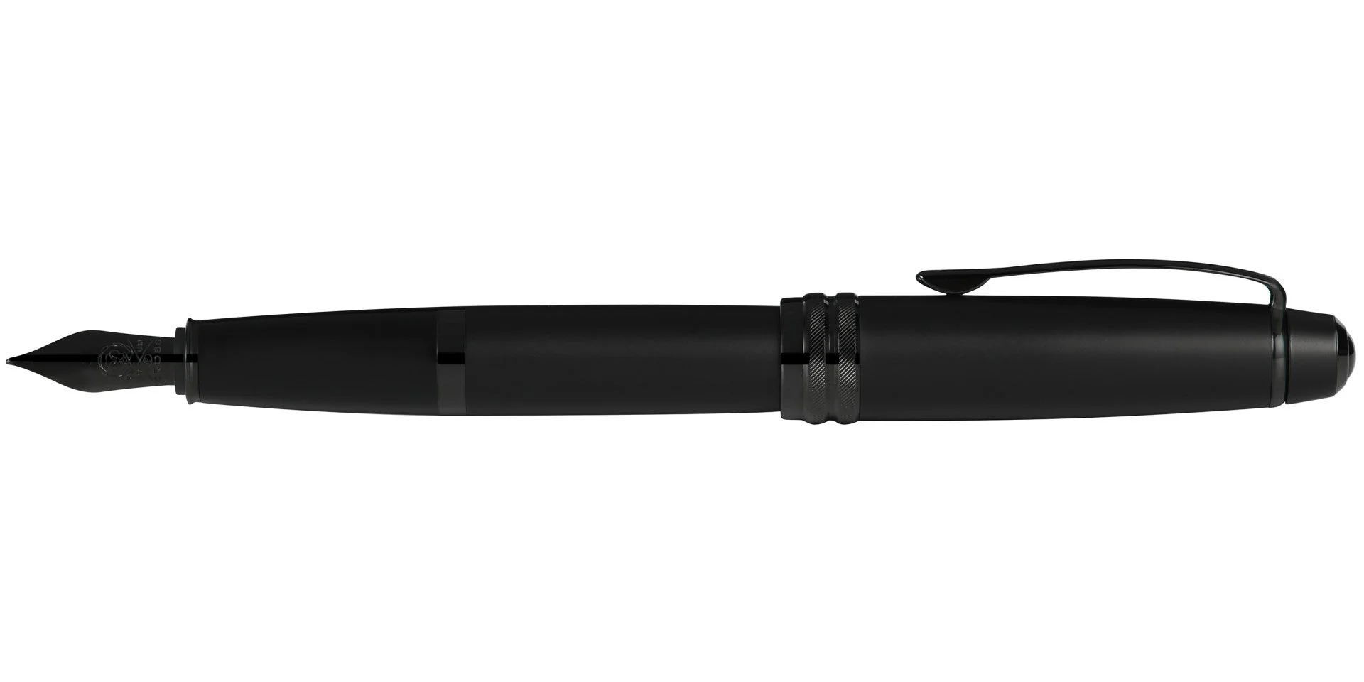 Bailey™ Matte Black Lacquer Stainless Steel Fine Nib Fountain Pen - Image 4