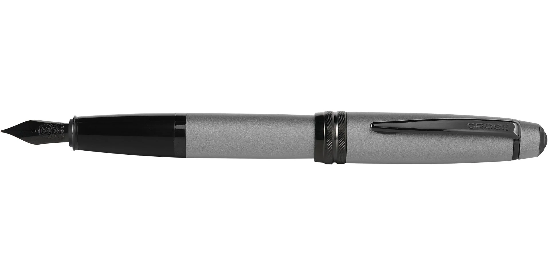 Bailey™ Matte Gray Lacquer Stainless Steel Extra-Fine Nib Fountain Pen - Image 4