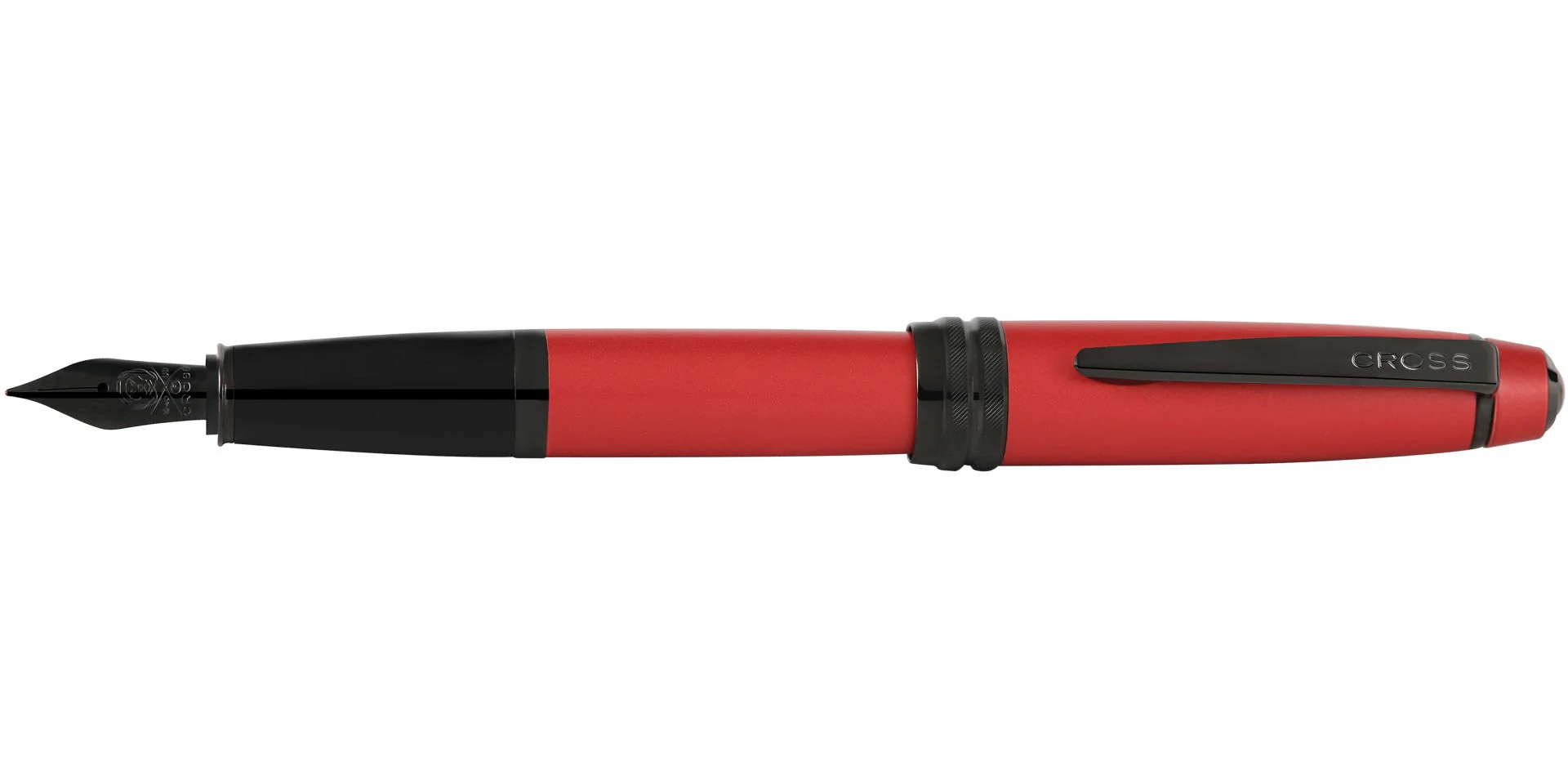 Bailey™ Matte Red Lacquer Stainless Steel Fine Nib Fountain Pen - Image 4