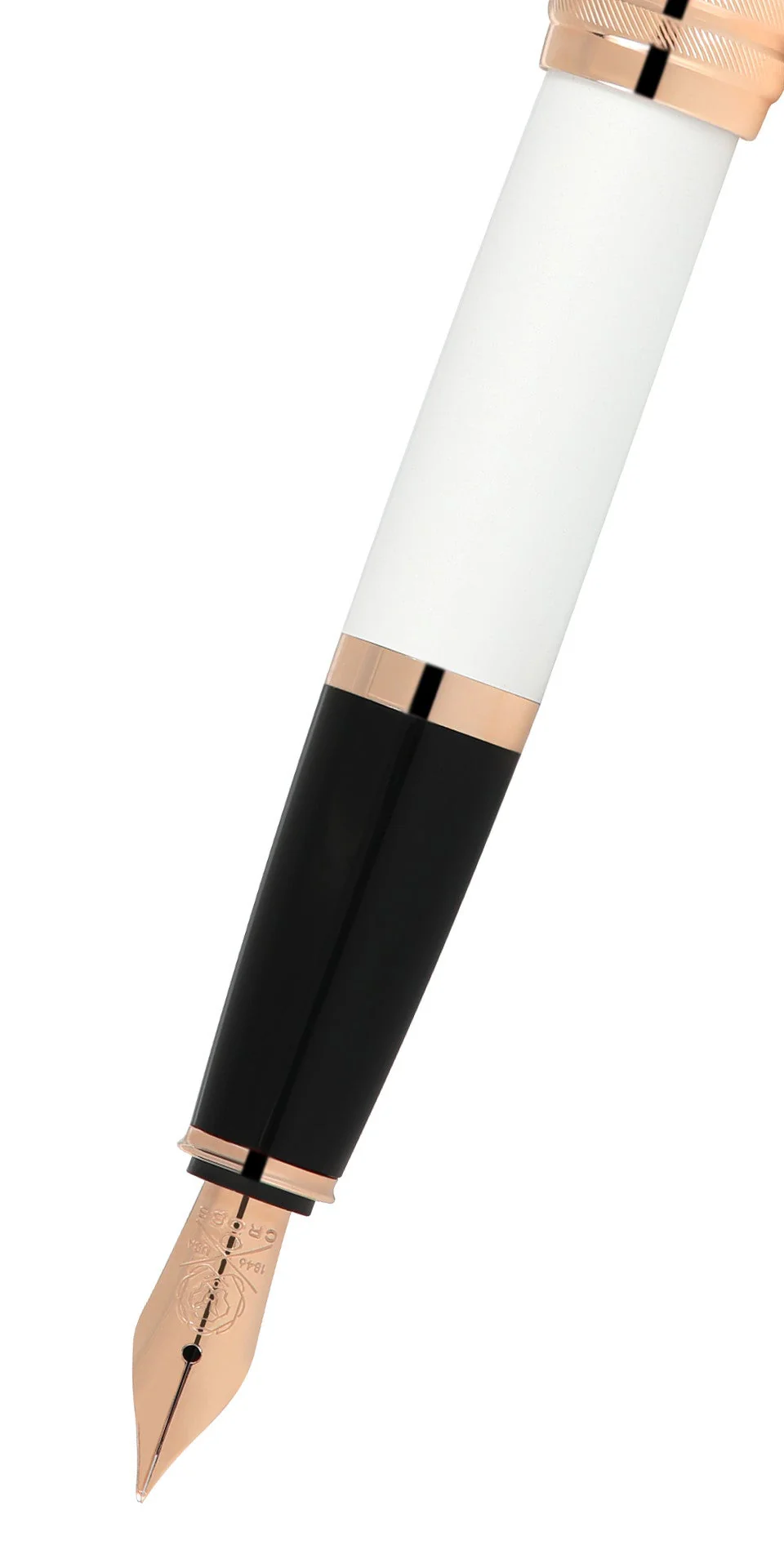 Bailey™ Pearlescent White Lacquer Fine Nib Fountain Pen - Image 2