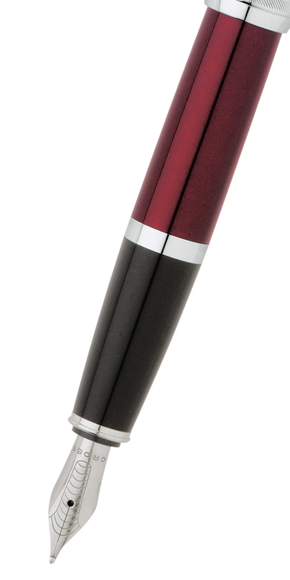 Bailey™ Red Lacquer Stainless Steel Medium Nib Fountain Pen - Image 2