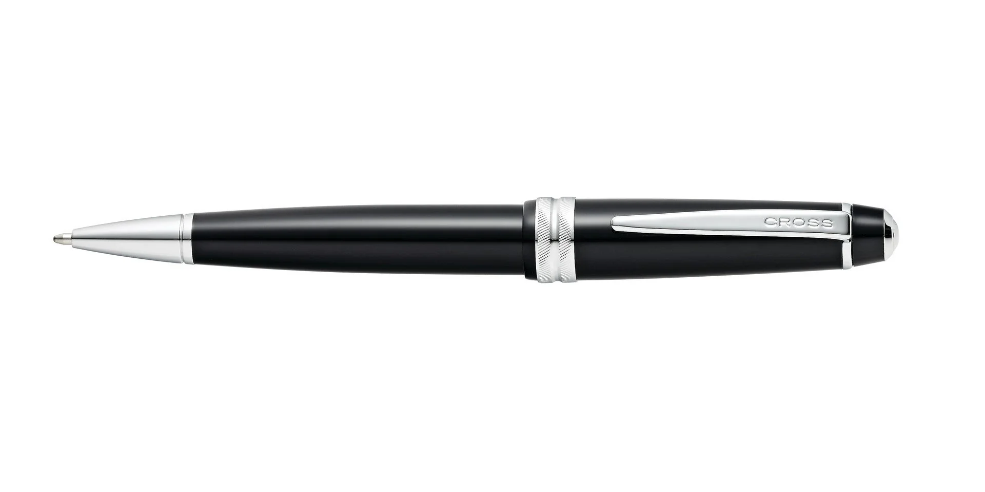 Bailey Light™ Glossy Black Resin Ballpoint Pen - Image 3