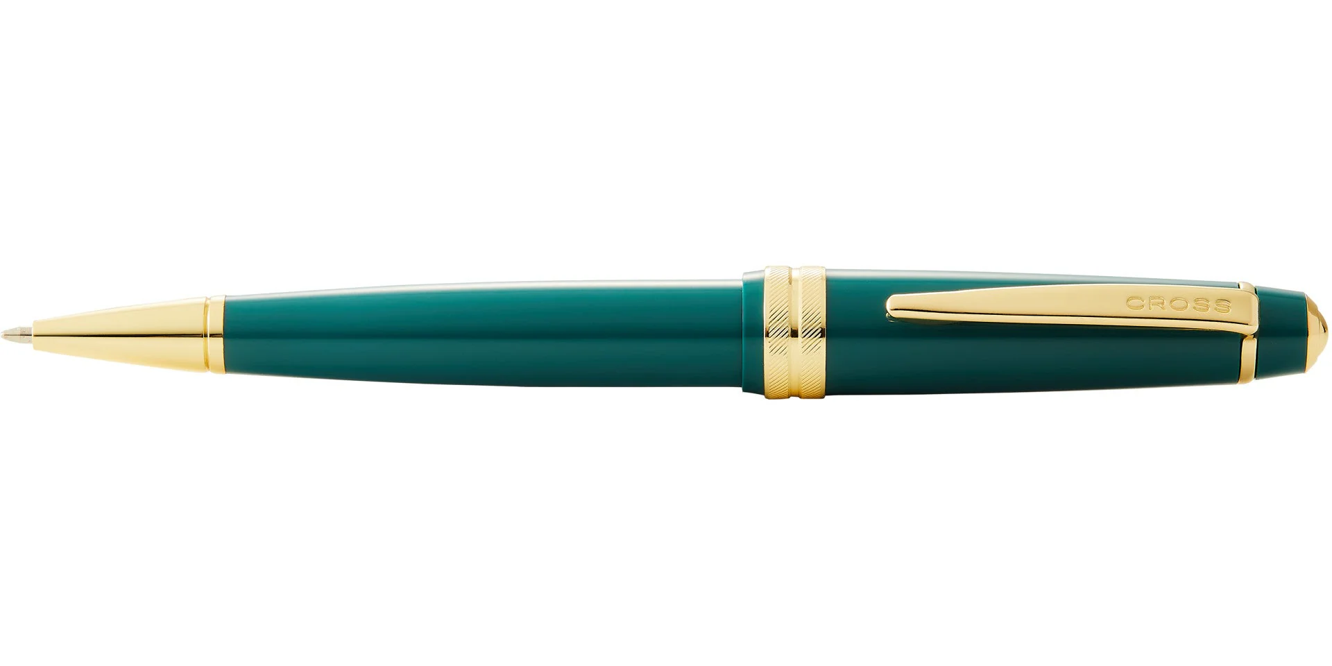 Bailey Light™ Polished Green Resin and Gold Tone Ballpoint Pen - Image 3