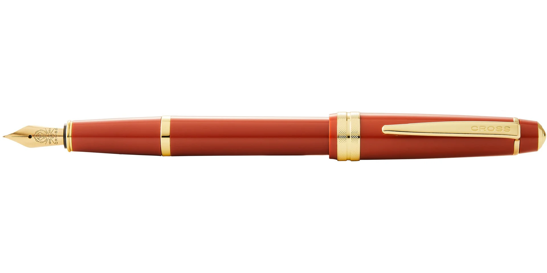 Bailey Light™ Polished Amber Resin and Gold Tone Extra Fine Nib Fountain Pen - Image 3