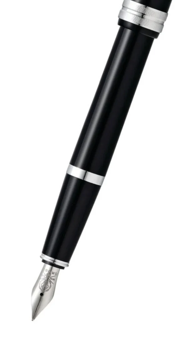 Bailey Light™ Polished Black Resin Fine Nib Fountain Pen - Image 2