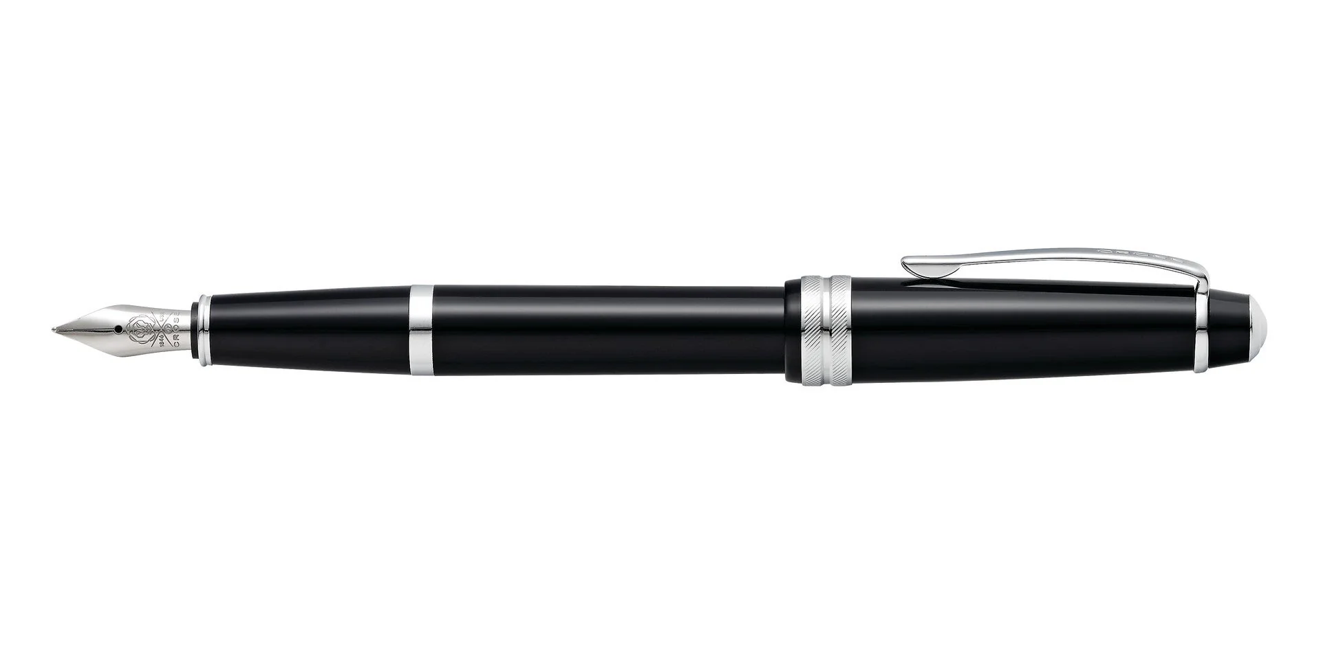 Bailey Light™ Polished Black Resin Fine Nib Fountain Pen - Image 4