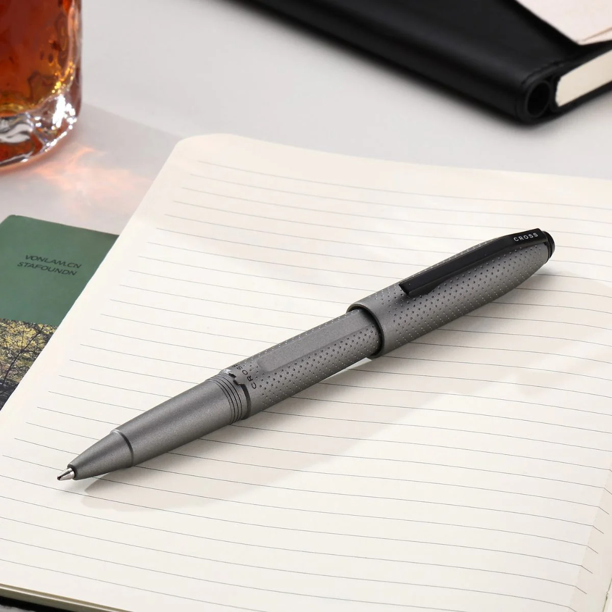Prism Graphite Resin with Polished Black Appointments Jumbo Ballpoint Pen - Image 4