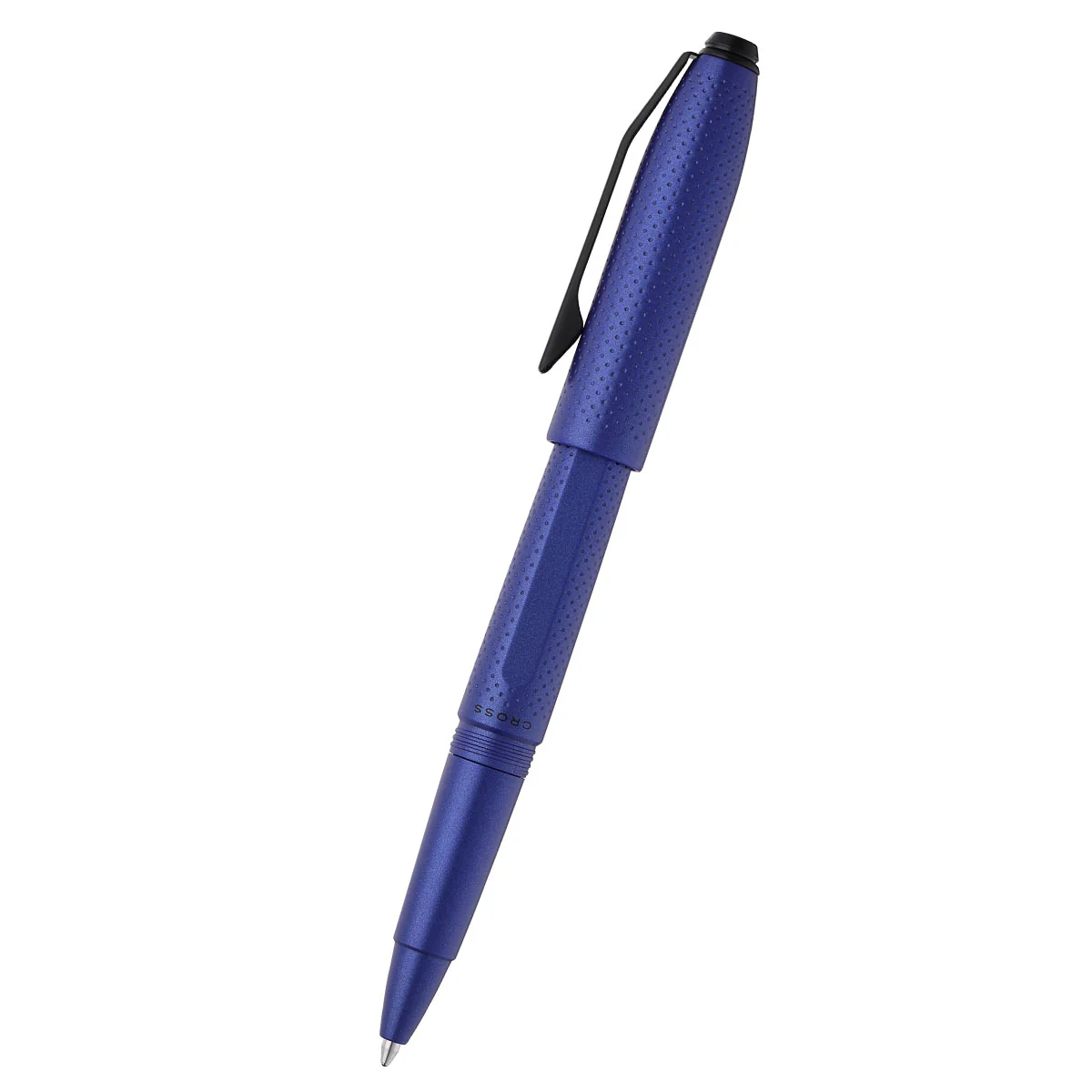 Prism Deep Sea Blue Resin with Polished Black Appointments Rollerball Pen - Image 2