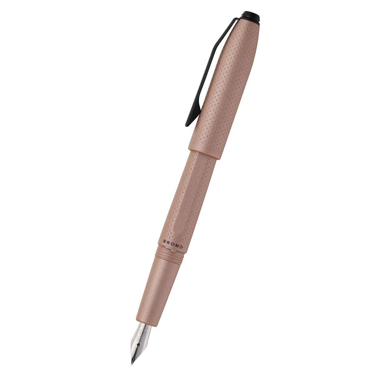 Prism Mocha Resin with Polished Chrome Stainless Steel Medium Nib Fountain Pen - Image 2