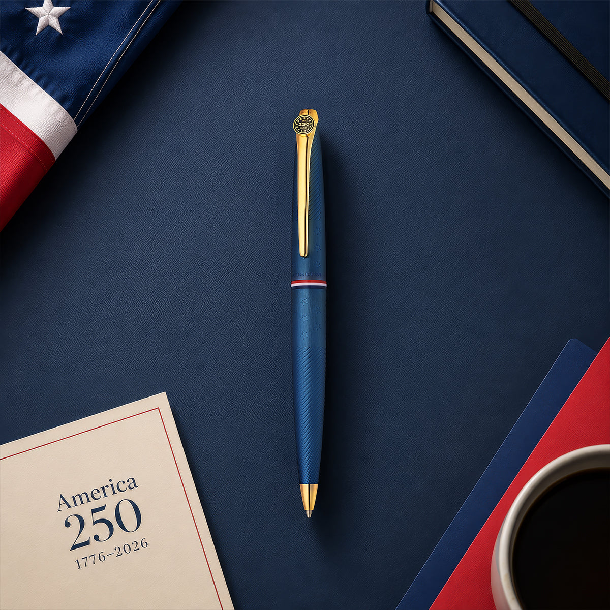 ATX® Americana Blue PVD with Gold-Tone PVD Appointments Ballpoint Pen - Image 8