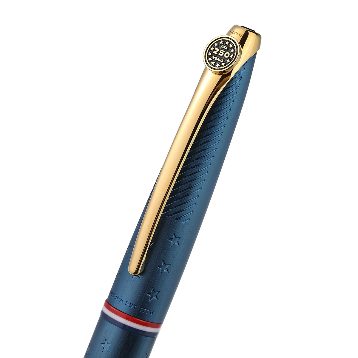 ATX® Americana Blue PVD with Gold-Tone PVD Appointments Rollerball Pen - Image 2