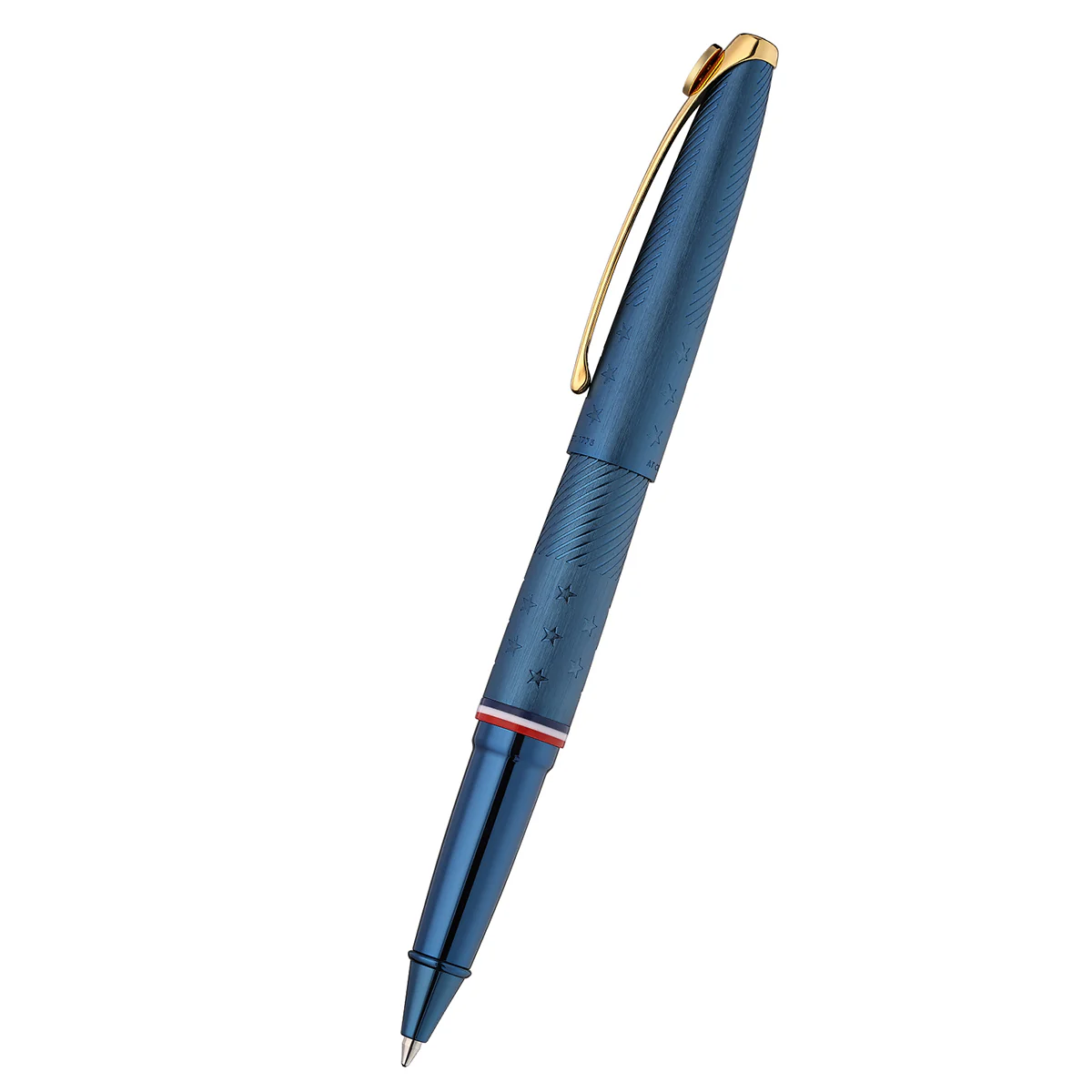 ATX® Americana Blue PVD with Gold-Tone PVD Appointments Rollerball Pen - Image 5
