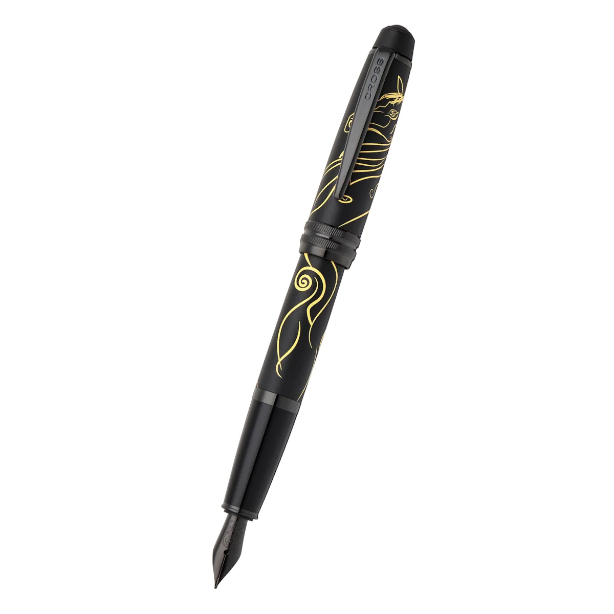 Bailey™ Zodiac Year of the Horse Matte Black Lacquer Stainless Steel Medium Nib Fountain Pen - Image 3