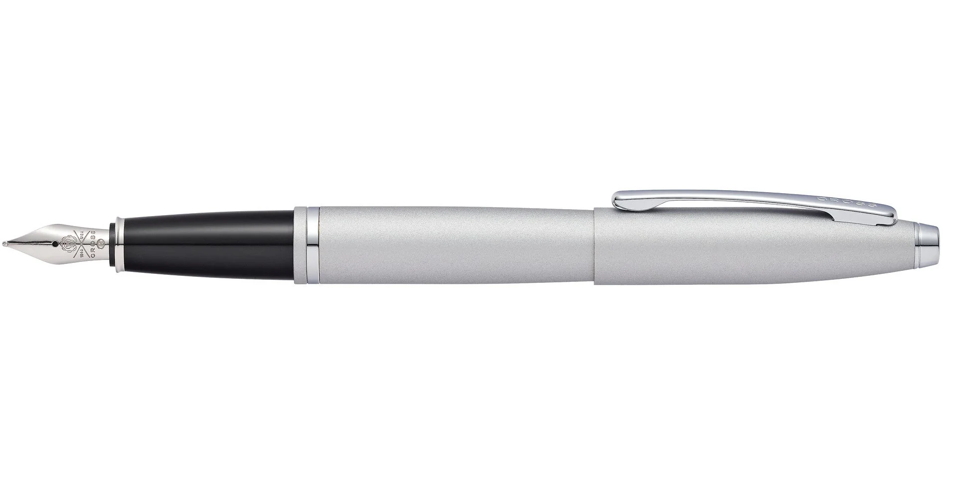 Calais™ Satin Chrome Stainless Steel Medium Nib Fountain Pen - Image 4