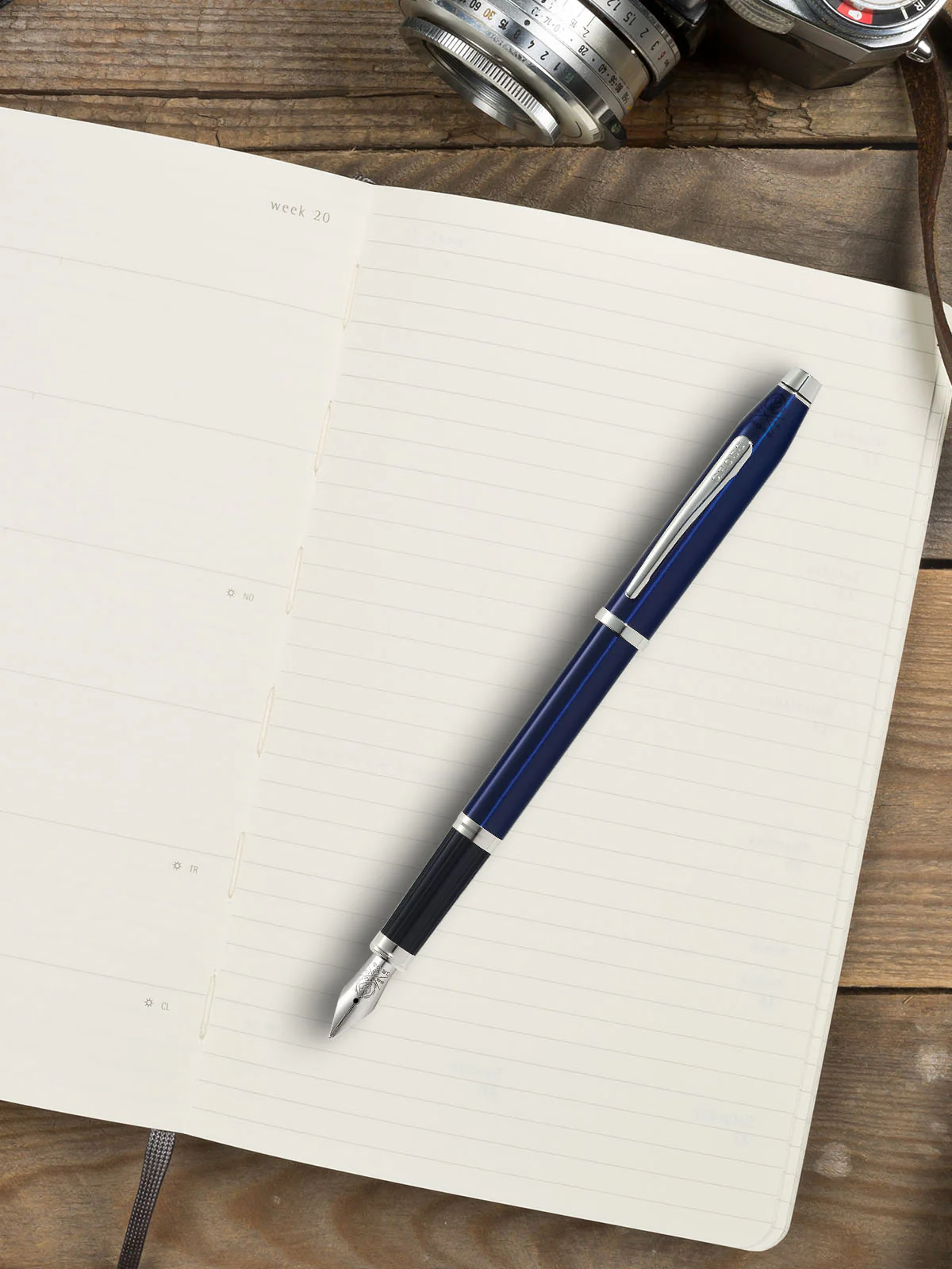 Century® II Translucent Blue Lacquer Medium Nib Fountain Pen - Image 4