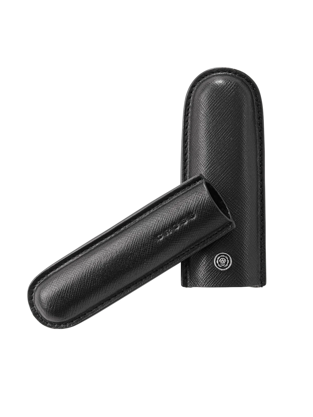 Classic Black Leather Cigar Style Single Pen Case - Image 2