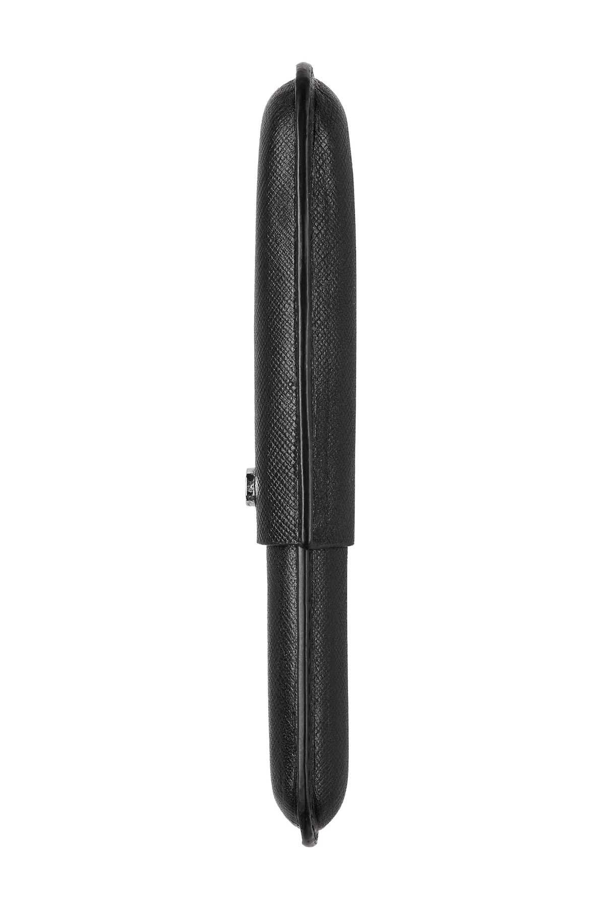 Classic Black Leather Cigar Style Single Pen Case - Image 3