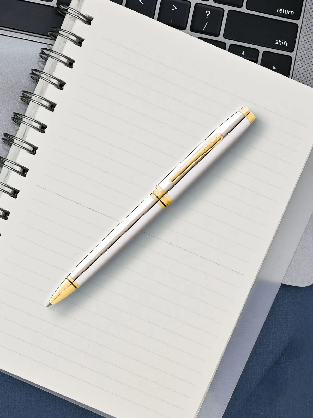 Coventry Polished Chrome with Gold-Tone Ballpoint Pen - Image 5