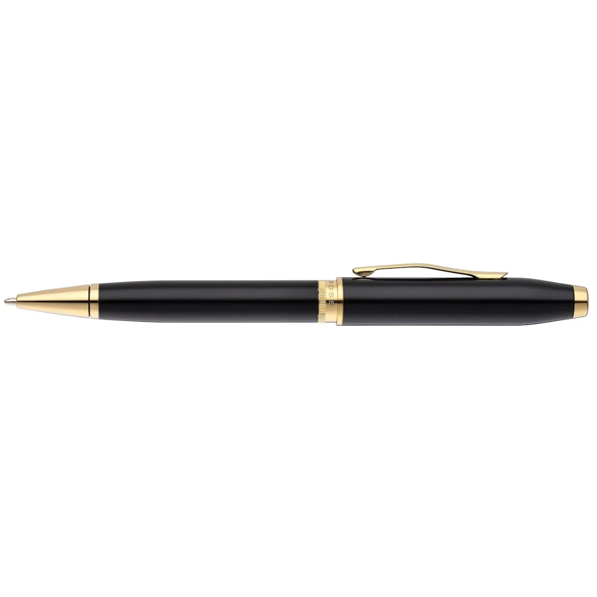 Foundry Glossy Black Lacquer with PVD Gold Appointments Ballpoint Pen - Image 3