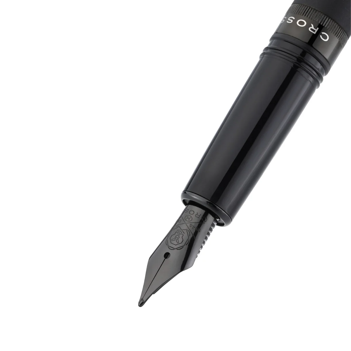 Foundry Matte Black Lacquer with PVD Black Appointments and Black PVD Coated Medium Nib Fountain Pen - Image 2