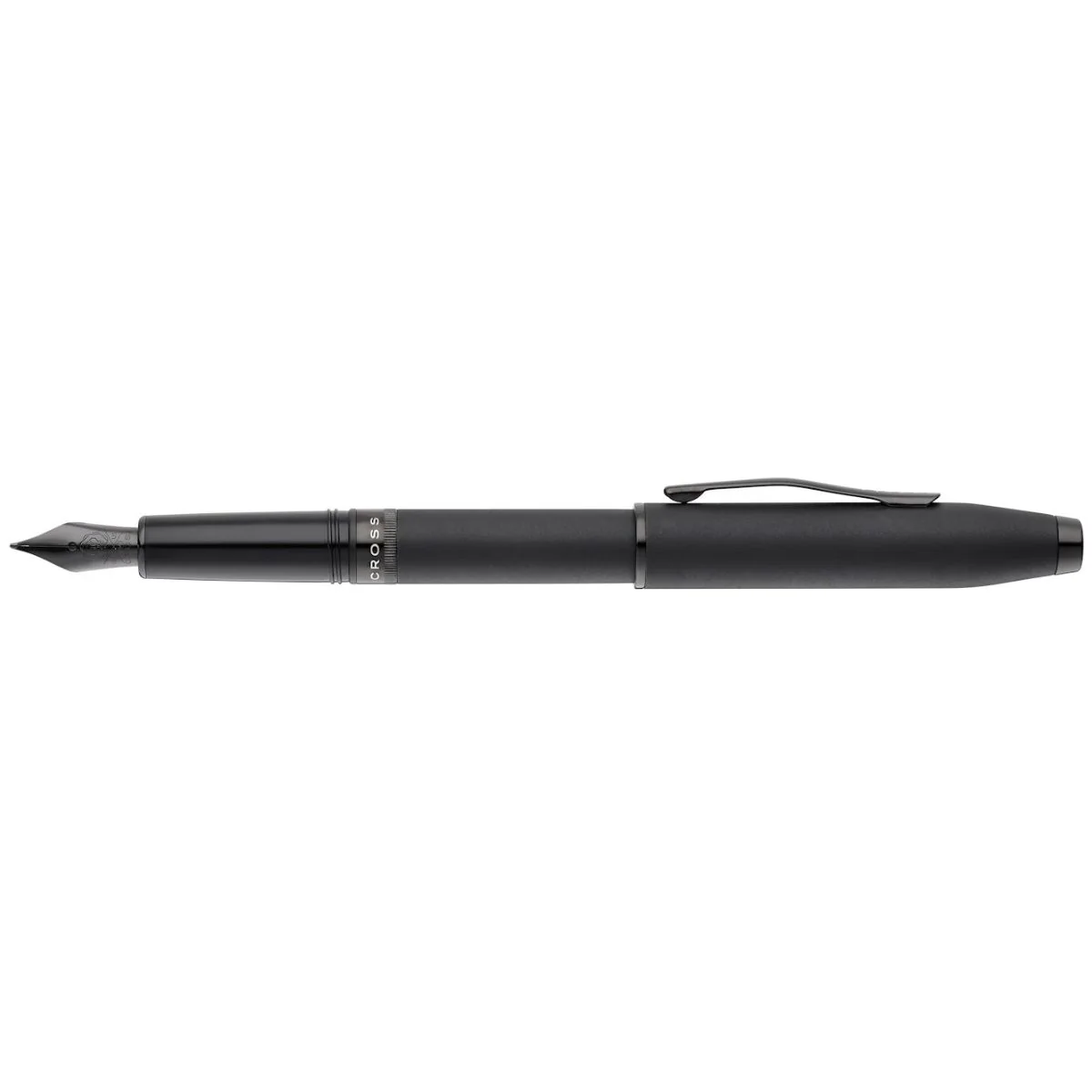 Foundry Matte Black Lacquer with PVD Black Appointments and Black PVD Coated Medium Nib Fountain Pen - Image 3