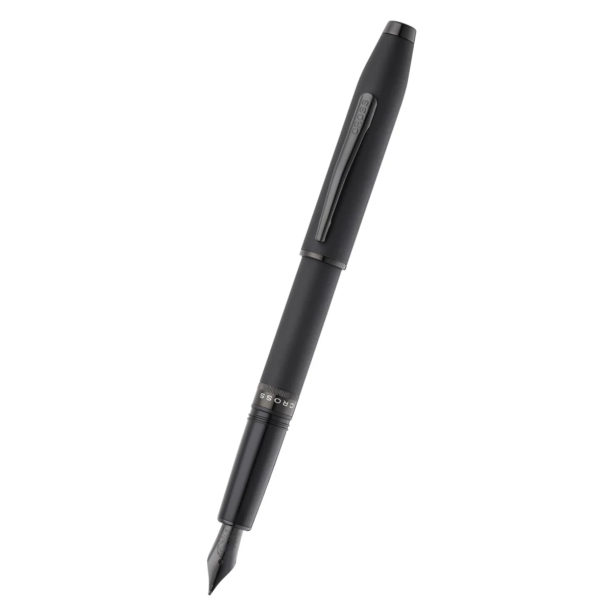 Foundry Matte Black Lacquer with PVD Black Appointments and Black PVD Coated Medium Nib Fountain Pen - Image 5