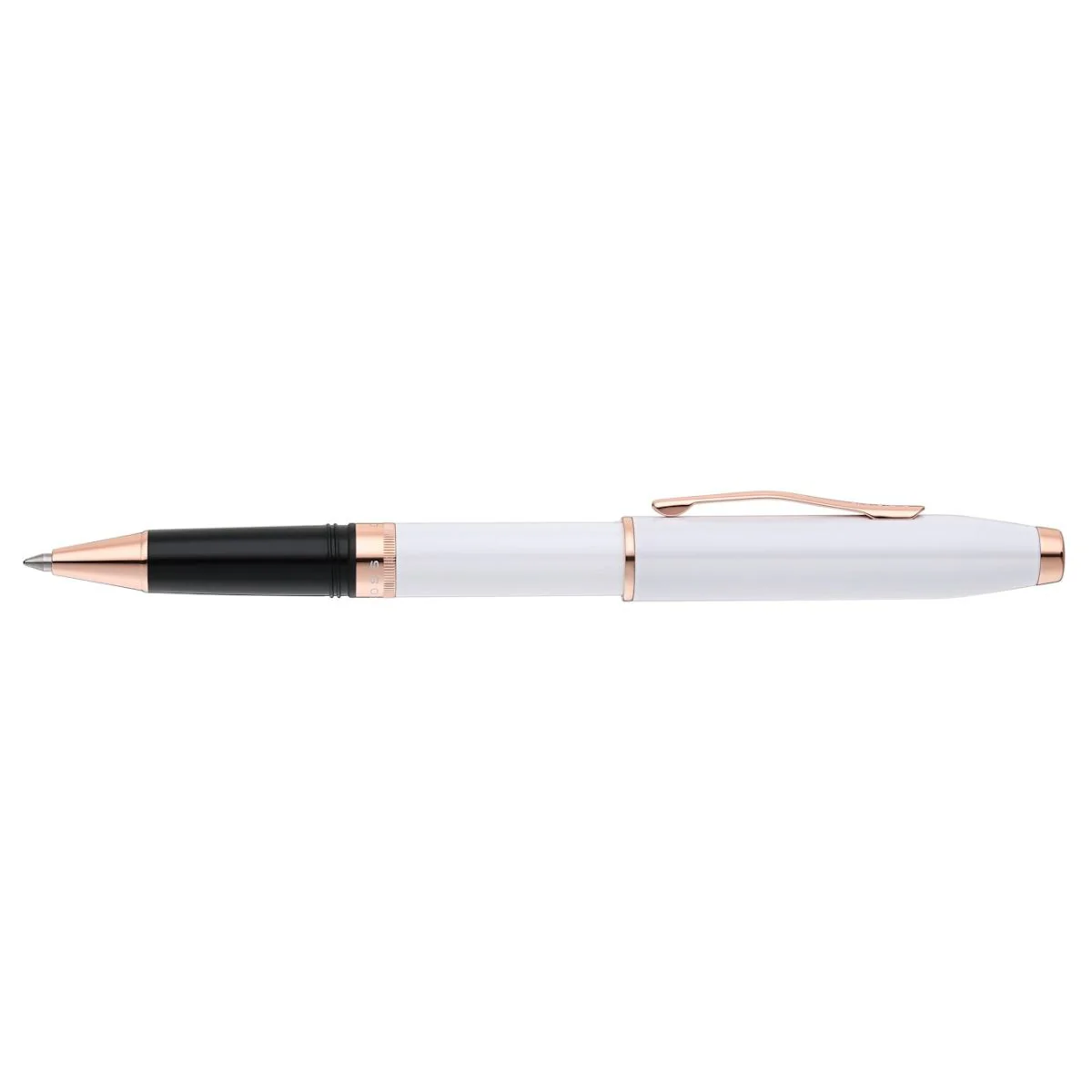 Foundry Pearl White Lacquer with Rose Gold Appointments Rollerball Pen - Image 3