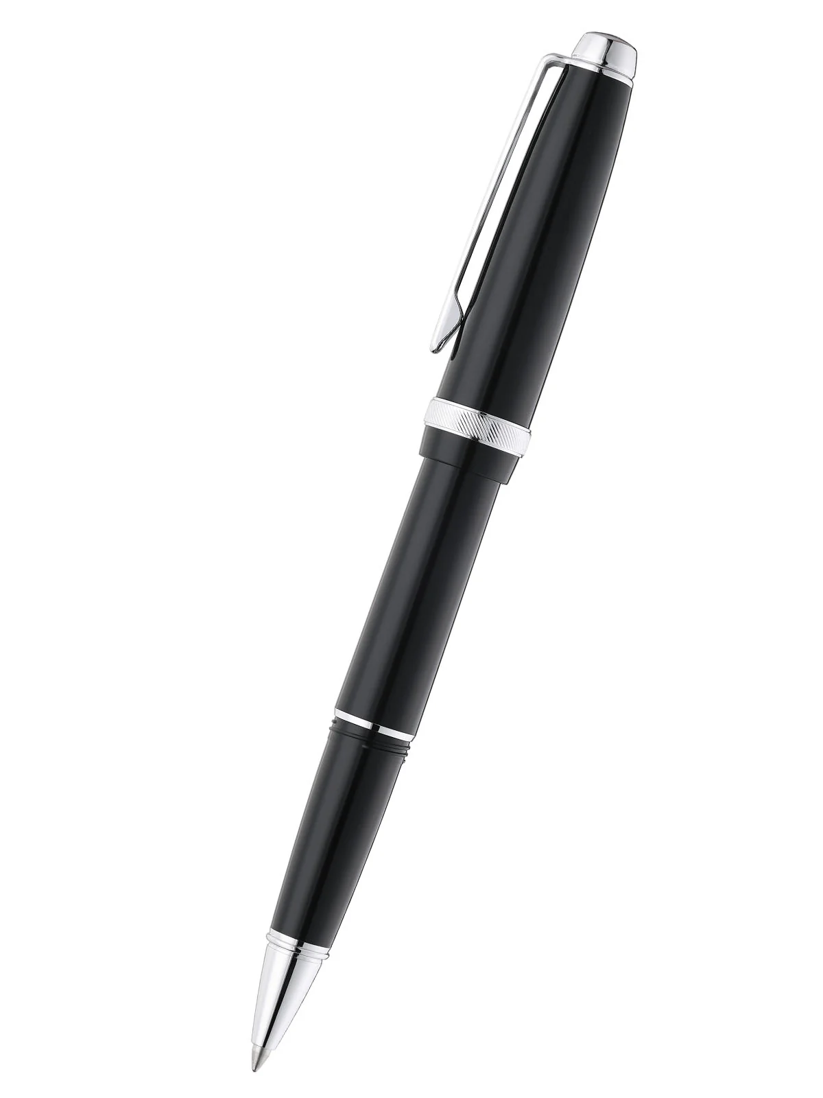 Lume Obsidian Black with Polished Chrome Appointments Rollerball Pen - Image 3