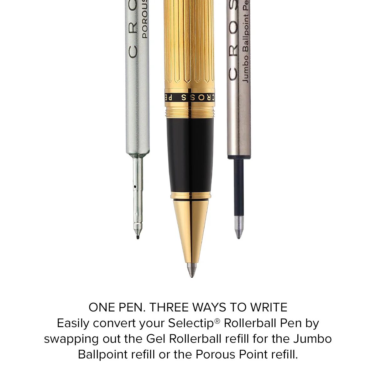 Peerless™ Citizen London 23KT Gold Plate with 23KT Gold-plated Appointments Selectip® Rollerball Pen - Image 4