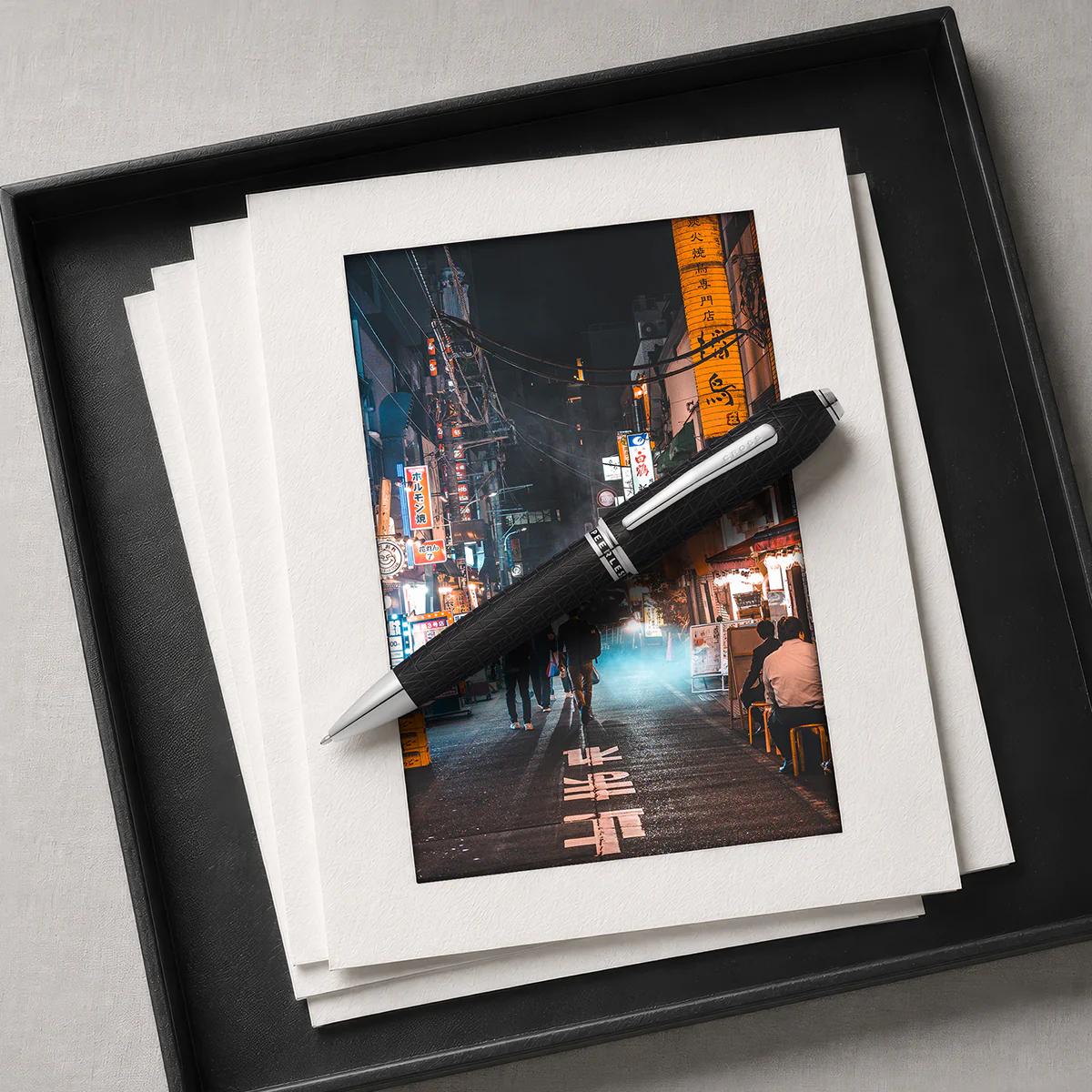 Peerless™ Citizen Tokyo Satin Black with Platinum-plated Appointments Ballpoint Pen - Image 7