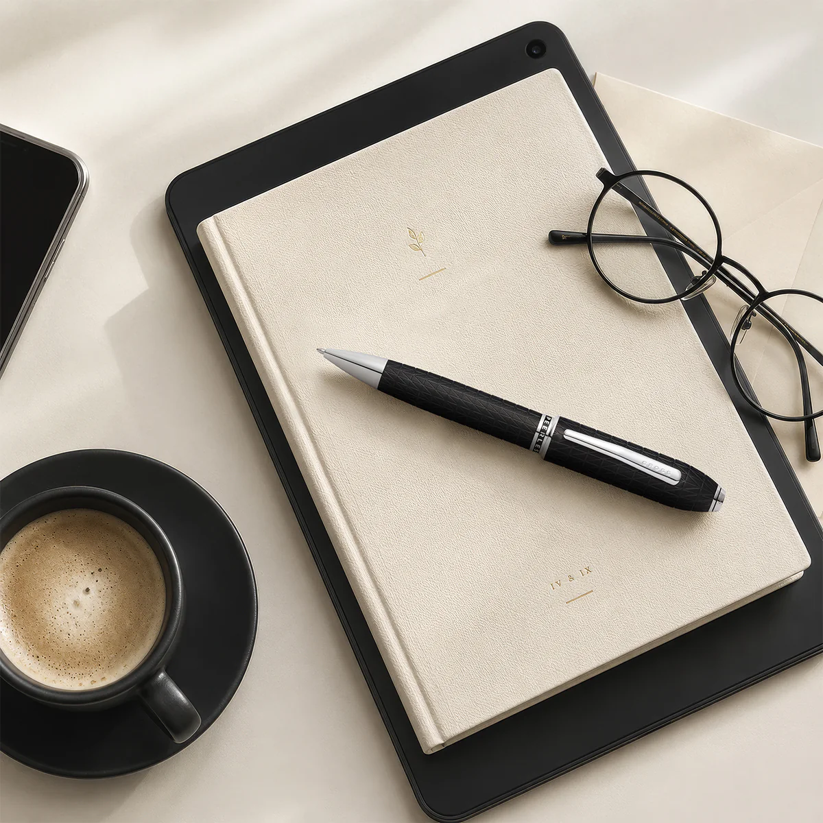 Peerless™ Citizen Tokyo Satin Black with Platinum-plated Appointments Ballpoint Pen - Image 8